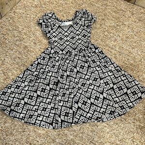 Dot Dot Smile Girls 2T Soft Ballerina Twirl Dress Black/Gray/White